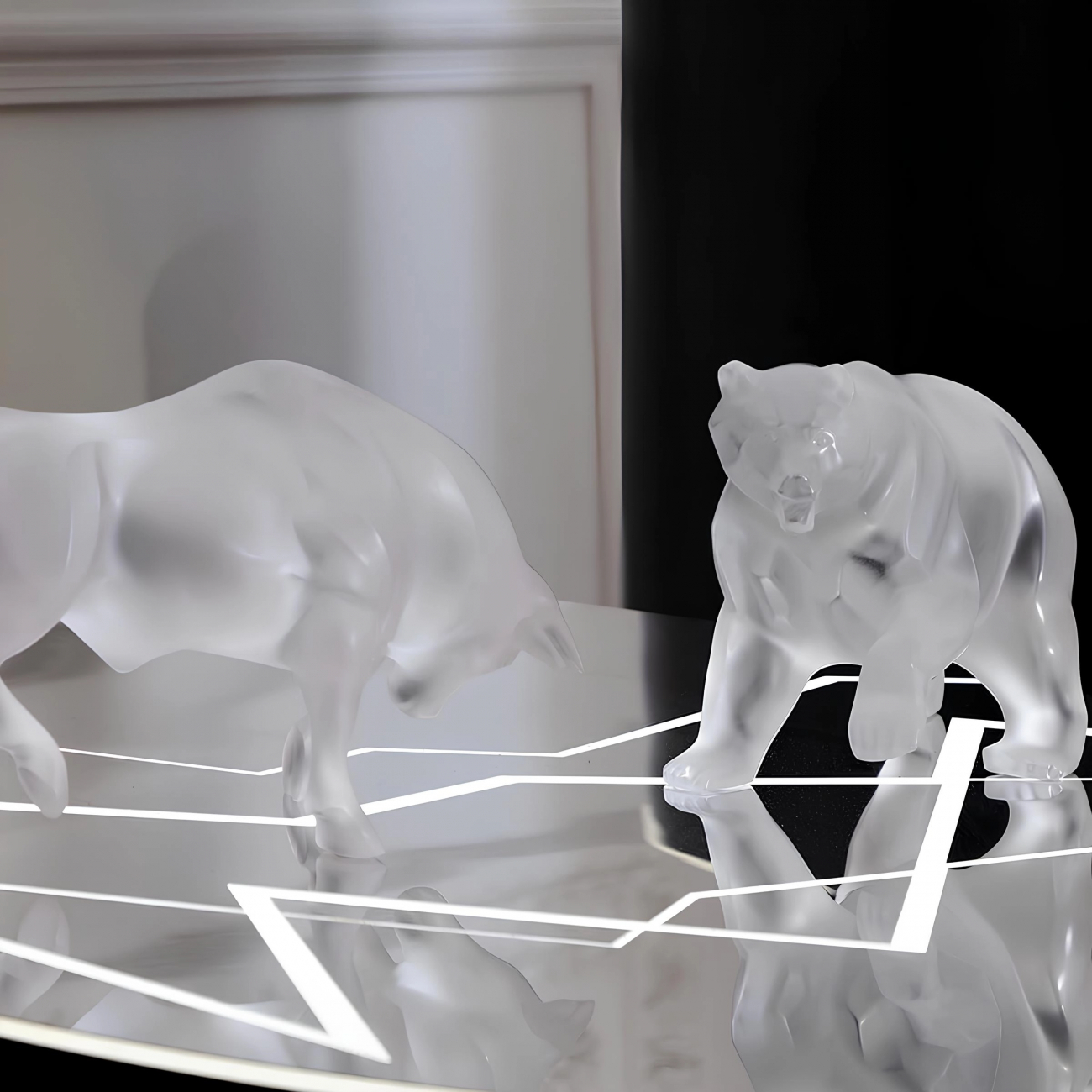Статуэтка Bear Медведь 24 см прозрачный, хрусталь – 2