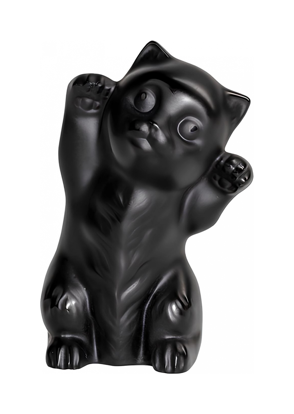 Статуэтка Котёнок 9.1 см чёрная, хрусталь