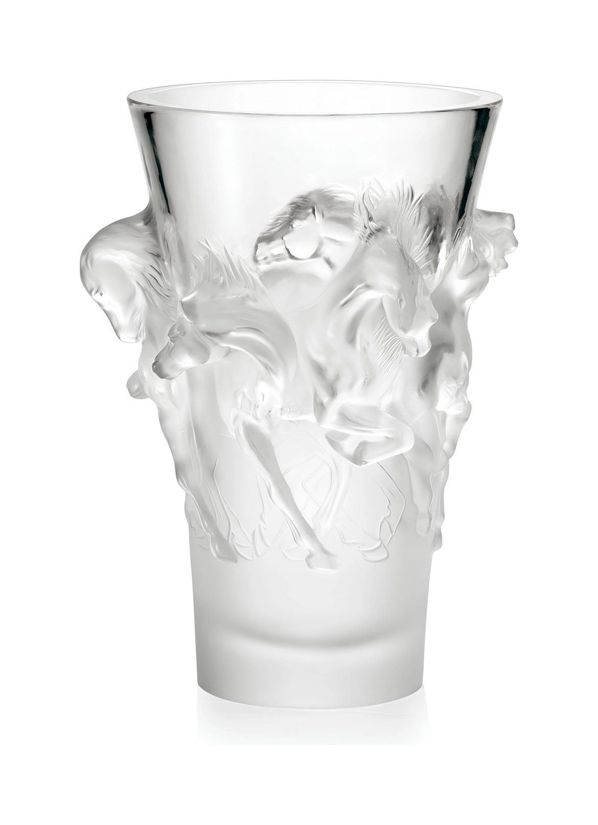 Ваза Equus 38 см прозрачная, хрусталь