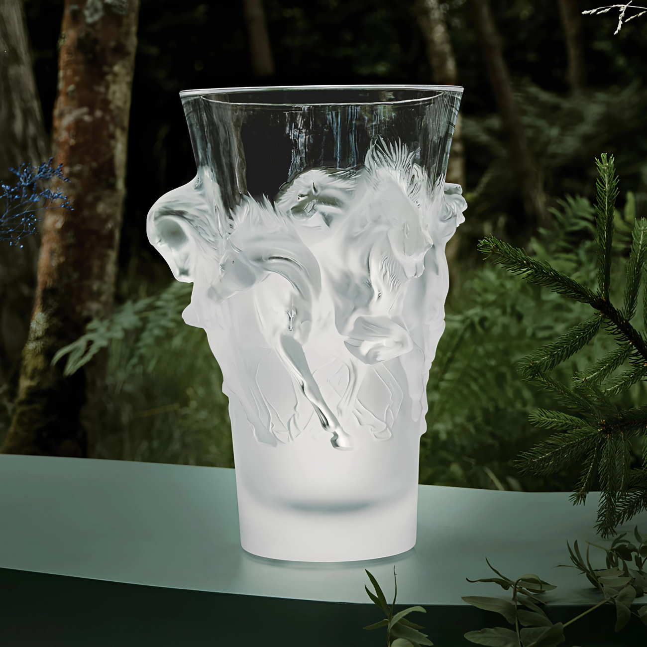 Ваза Equus 38 см прозрачная, хрусталь Lalique 10207200