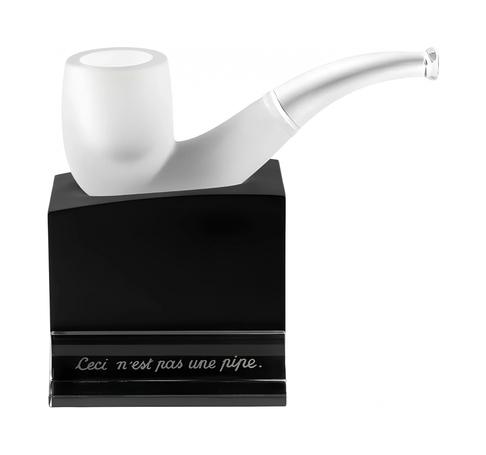 Скульптура Pipe прозрачная, хрусталь