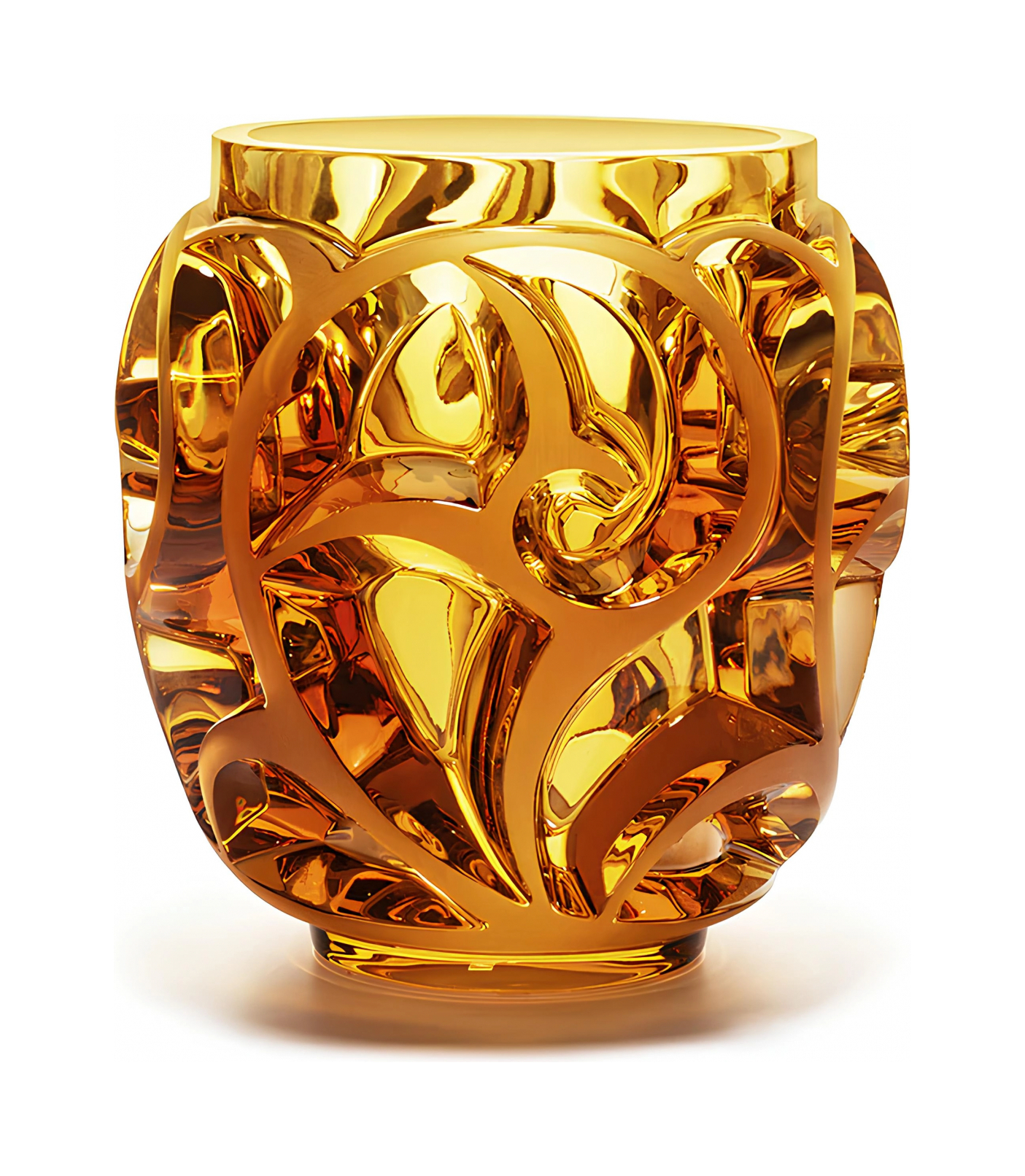 Ваза Tourbillons 21 см янтарная, хрусталь Lalique 10410700
