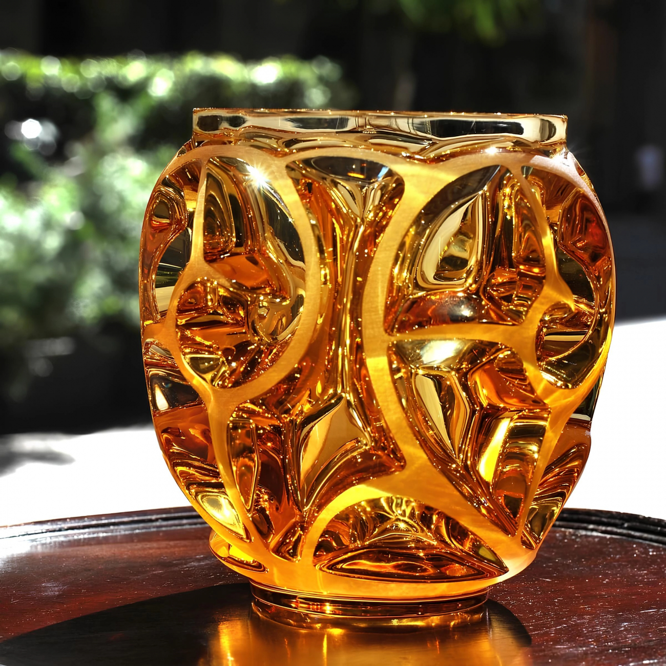 Ваза Tourbillons 21 см янтарная, хрусталь Lalique 10410700