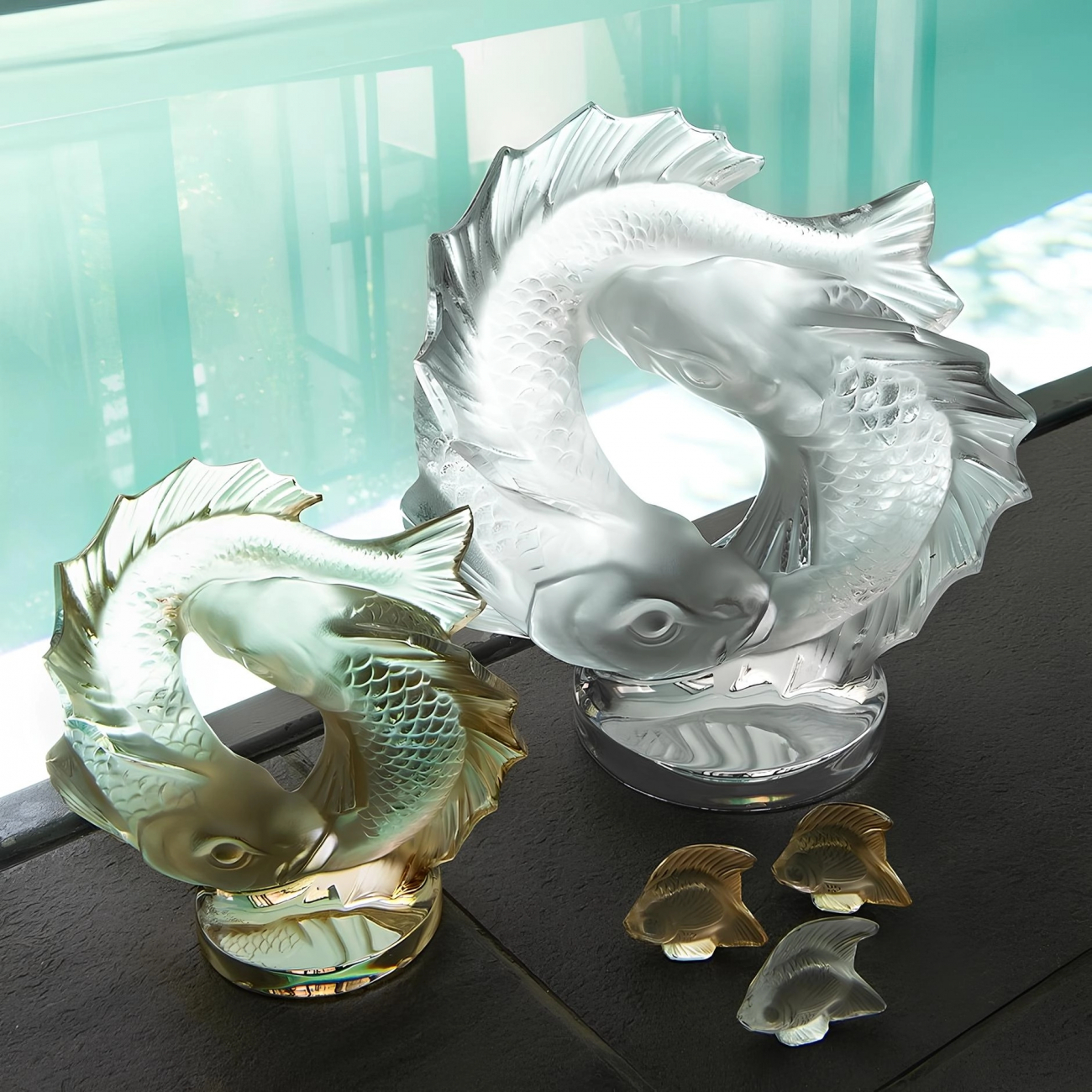 Статуэтка Рыбка золотистая, хрусталь Lalique 10543400