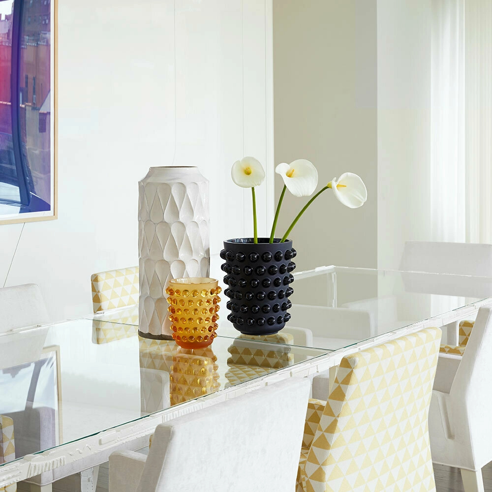 Ваза Mossi 21 см янтарная, хрусталь Lalique 10029000