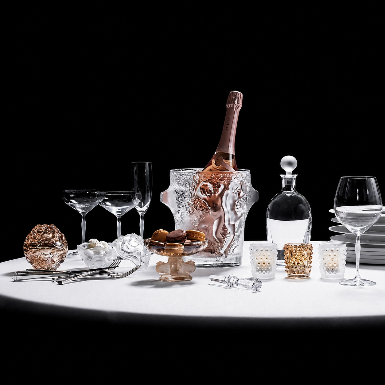 Шкатулка Vibration 10 см прозрачная, хрусталь Lalique 1068200
