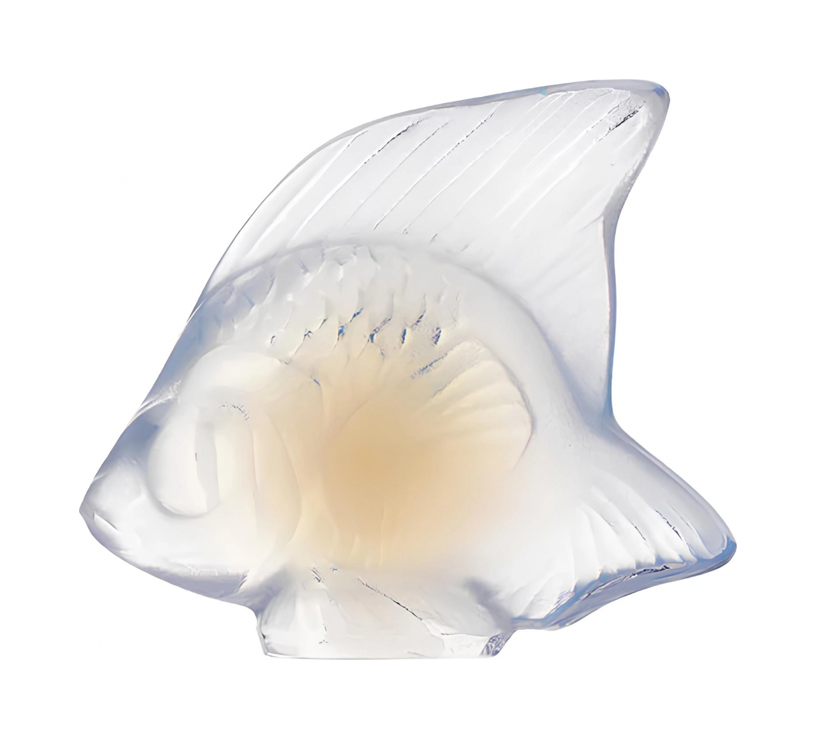 Статуэтка Рыбка опаловая, хрусталь