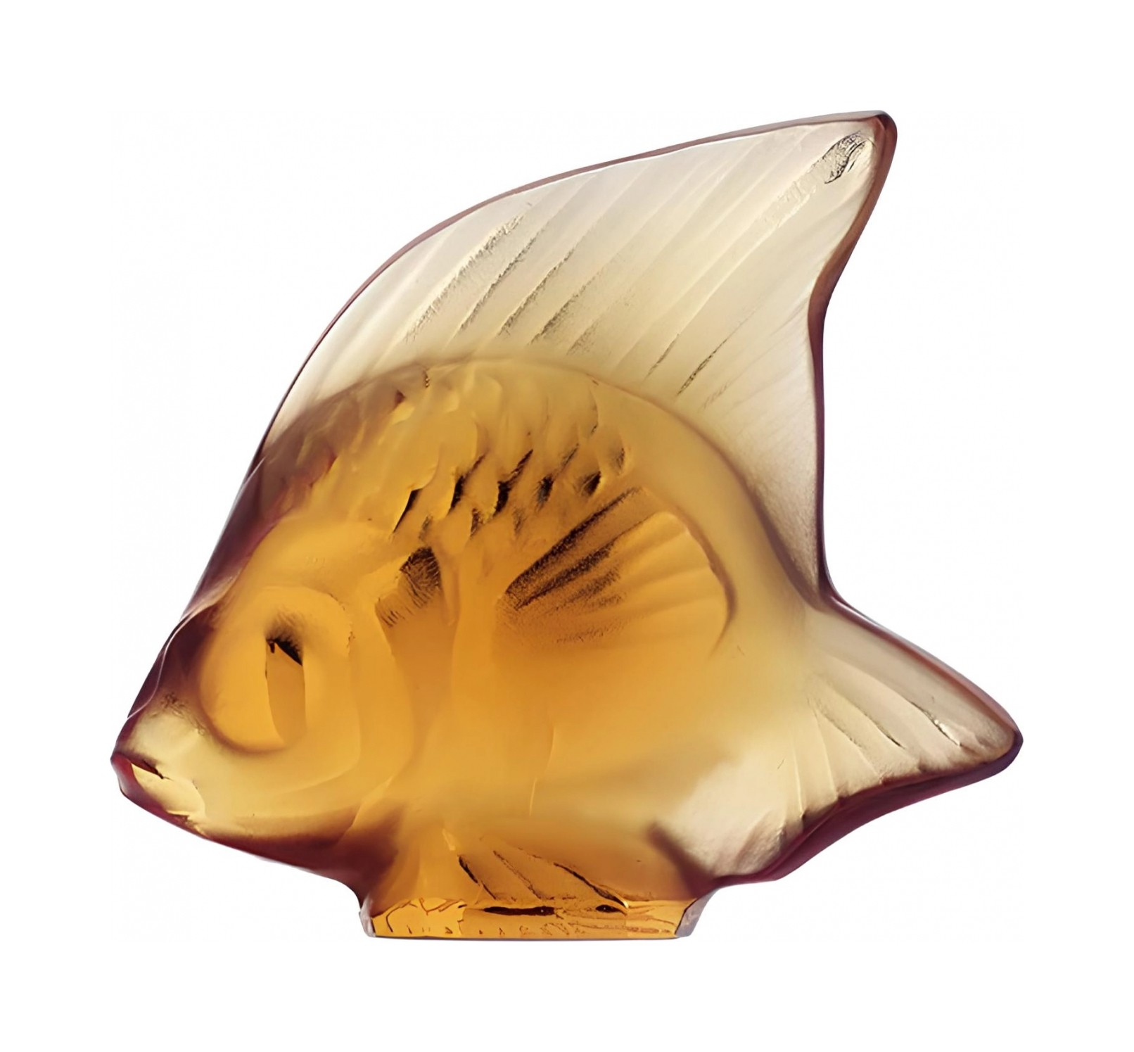 Статуэтка Рыбка янтарная, хрусталь