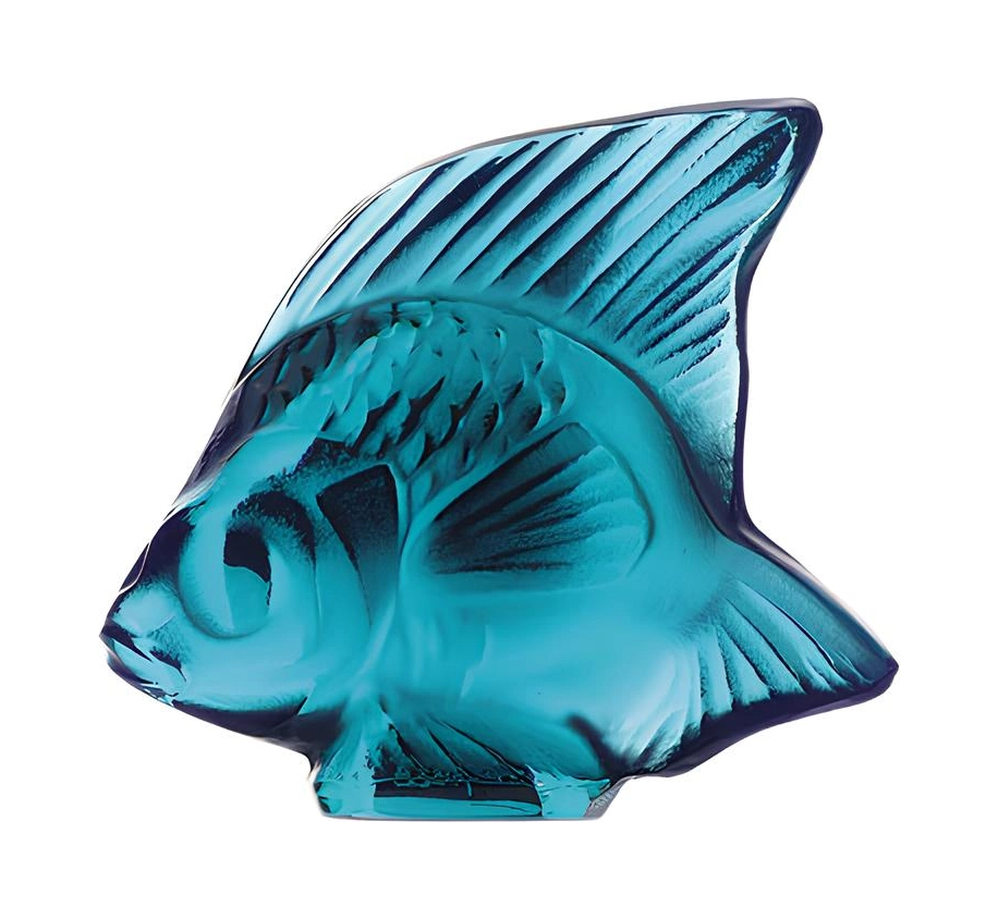 Статуэтка Рыбка бирюзовая, хрусталь