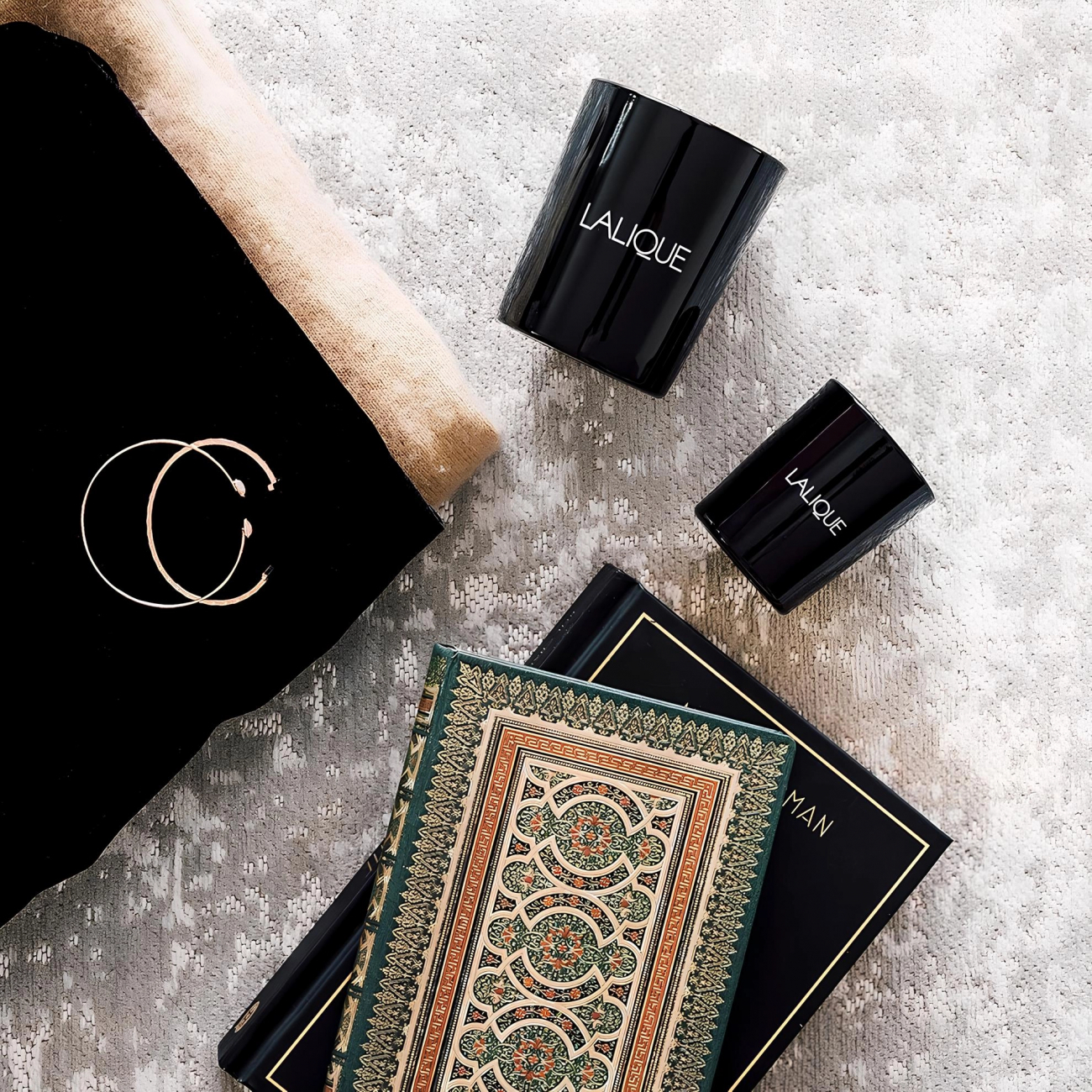 Свеча в стакане Neroli Marocco чёрная, хрусталь Lalique 10306400