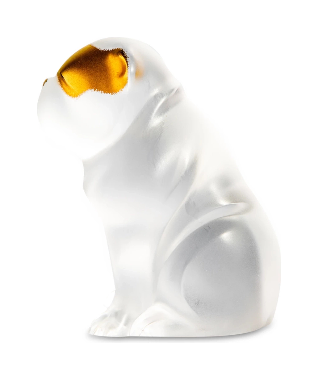 Статуэтка Бульдог 10 см прозрачный с золотистым, хрусталь Lalique 10601200