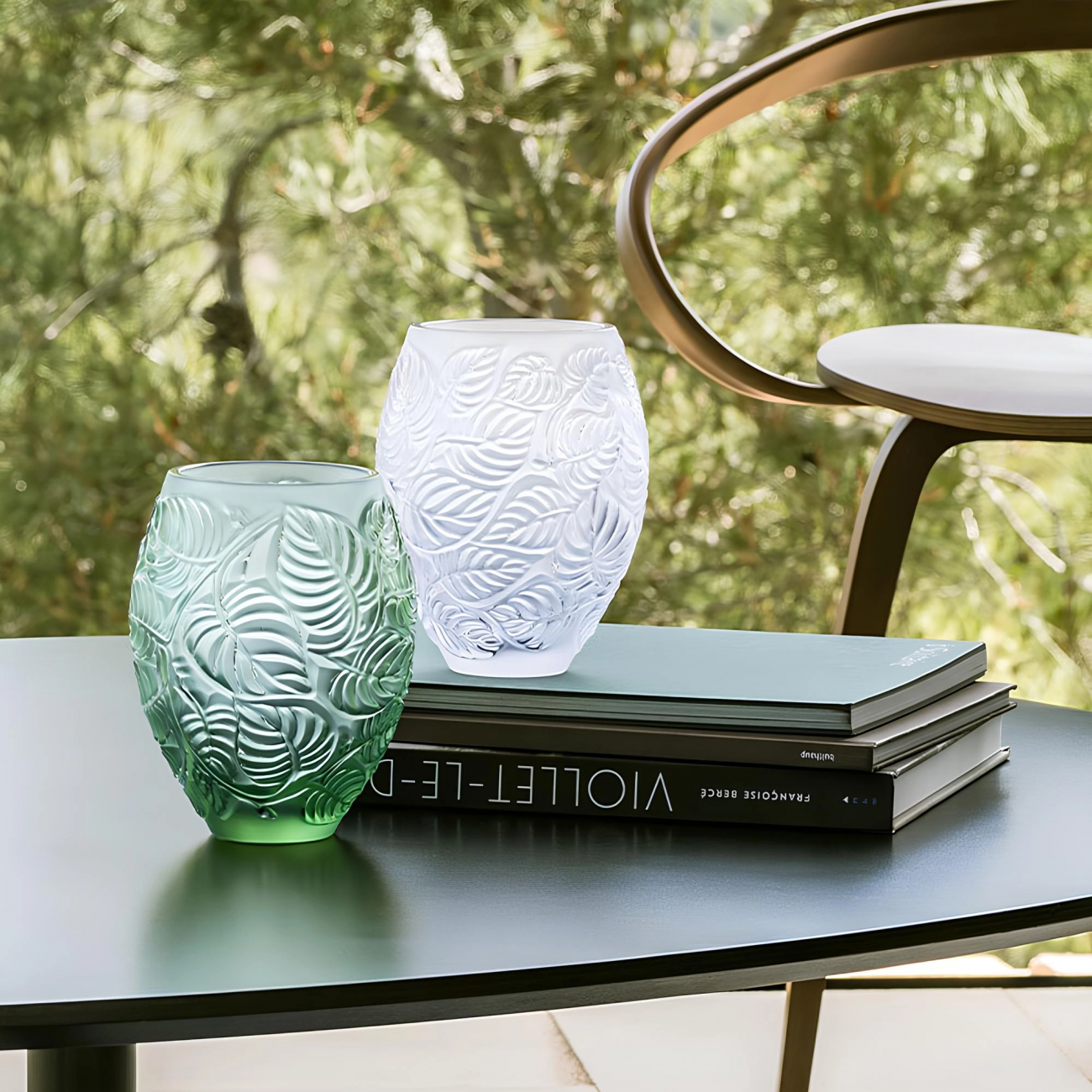 Ваза Feuilles 15 см прозрачная, хрусталь Lalique 10745500