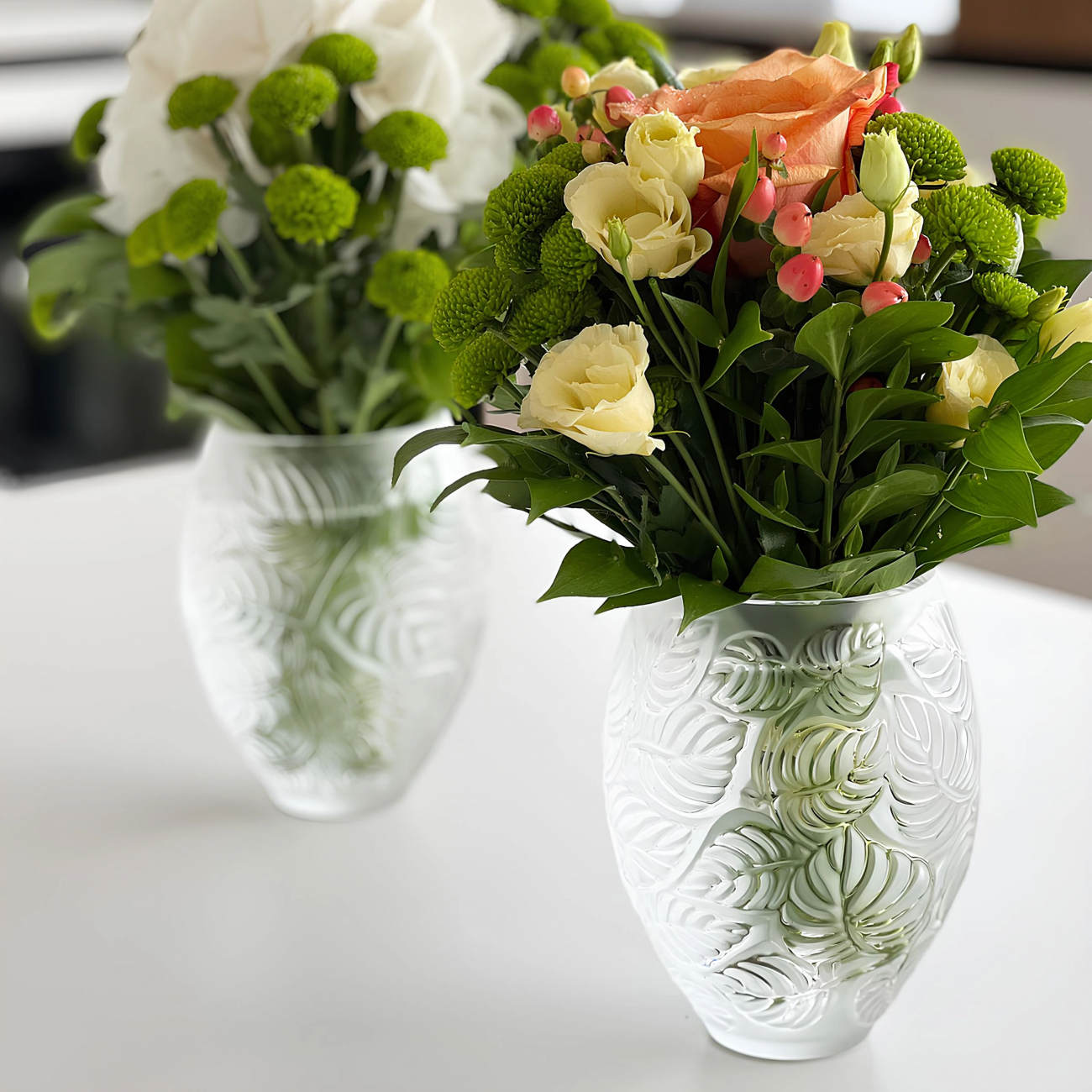 Ваза Feuilles 15 см прозрачная, хрусталь Lalique 10745500