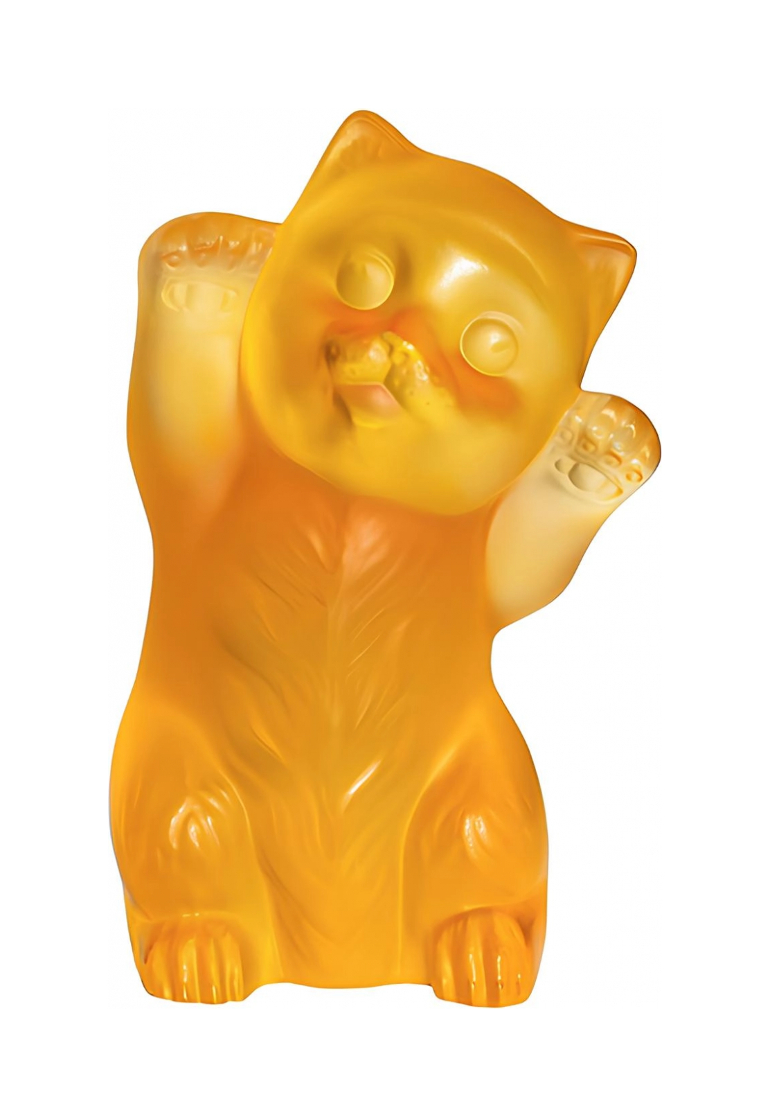 Статуэтка Котёнок 9.1 см янтарная, хрусталь