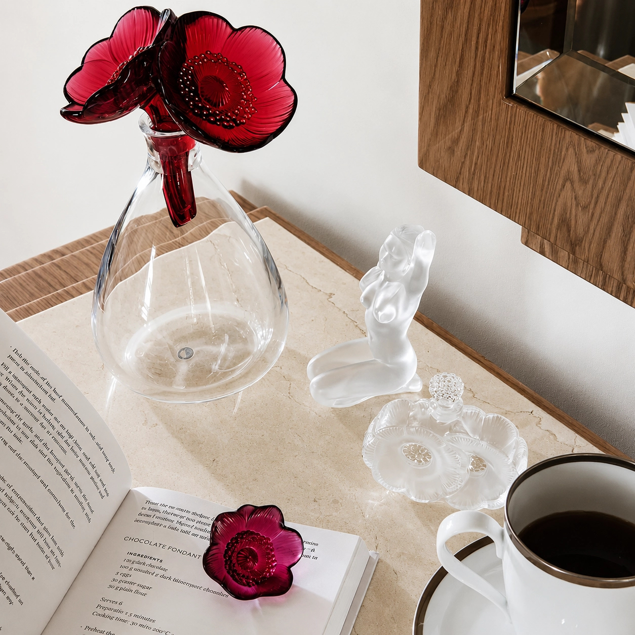 Флакон для духов 2 Fleurs 50 мл прозрачный, хрусталь Lalique 1130100