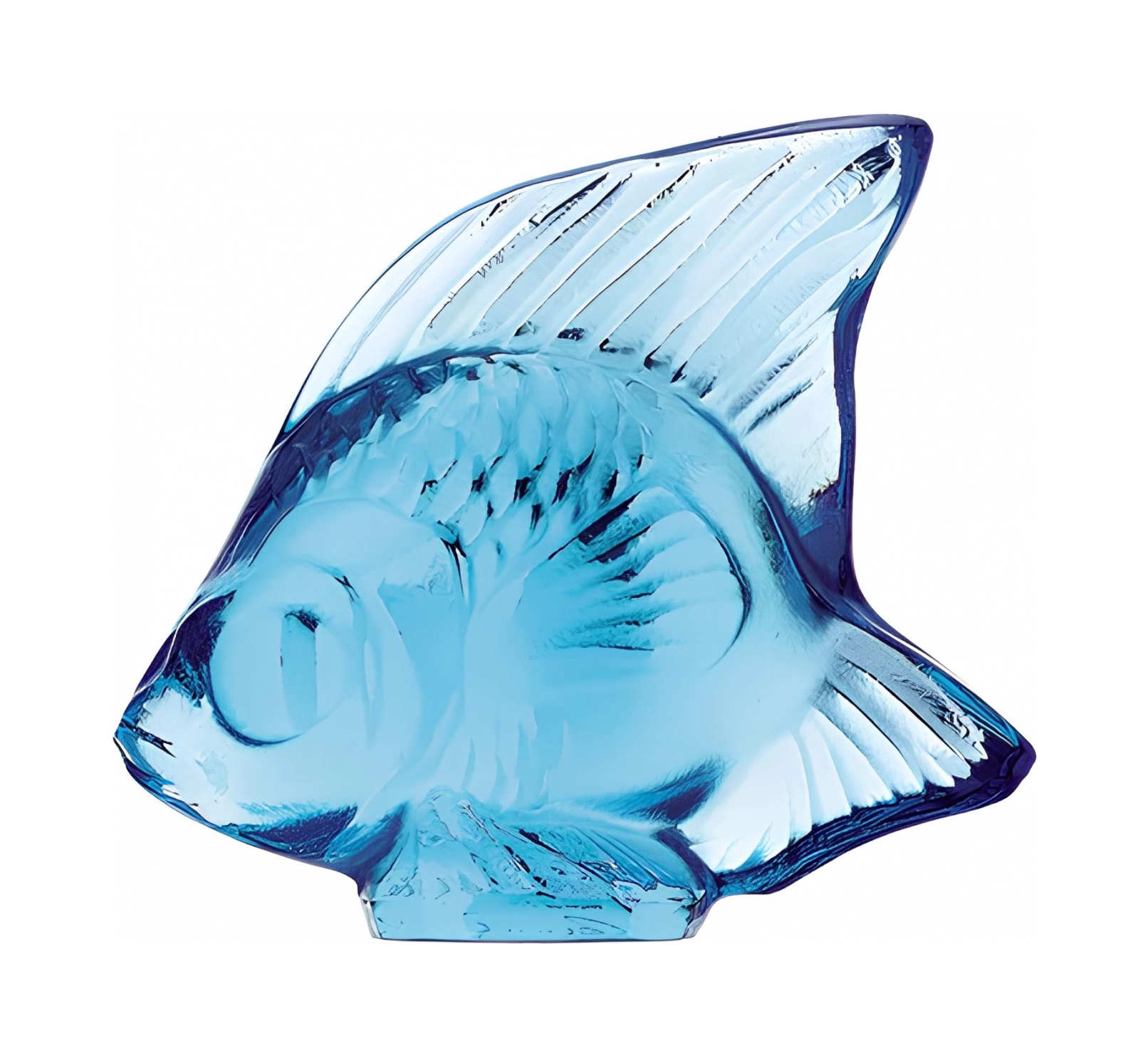 Статуэтка Рыбка голубая, хрусталь