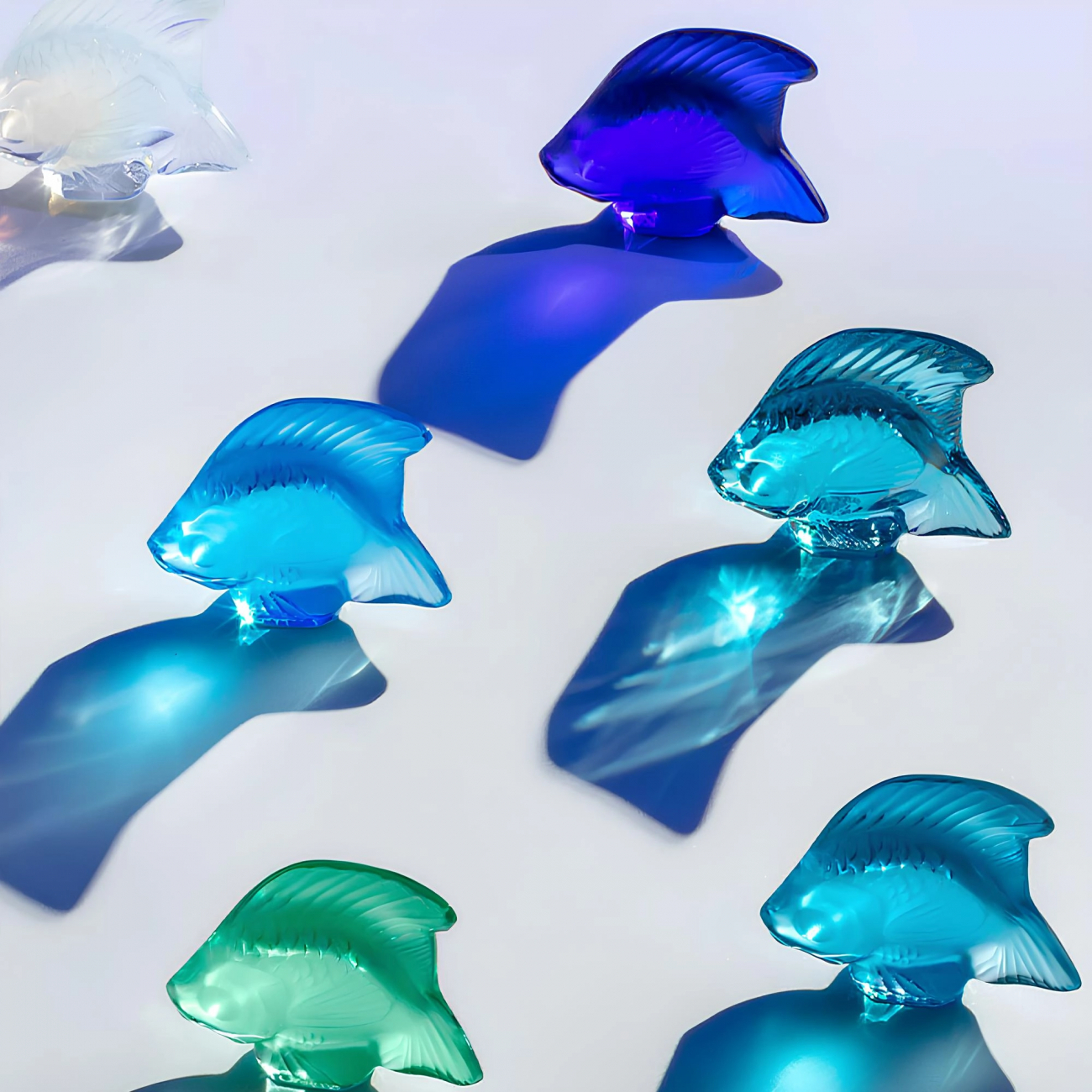 Статуэтка Рыбка голубая, хрусталь – 2