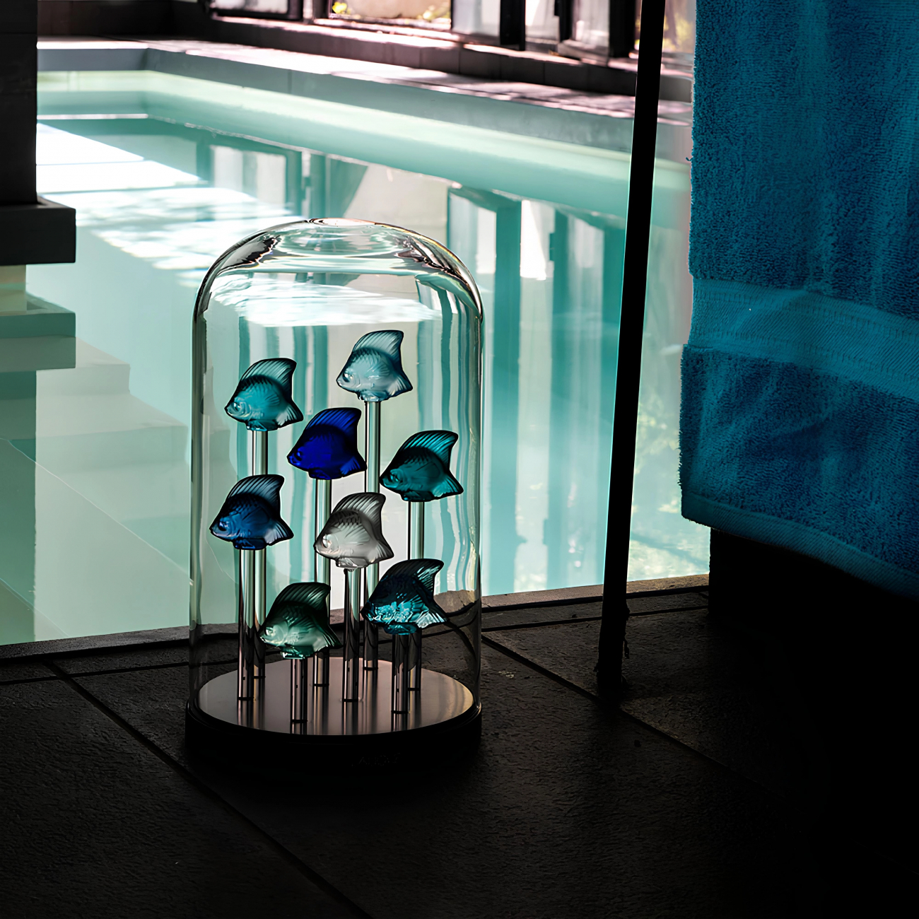 Статуэтка Рыбка голубая, хрусталь Lalique 3000200