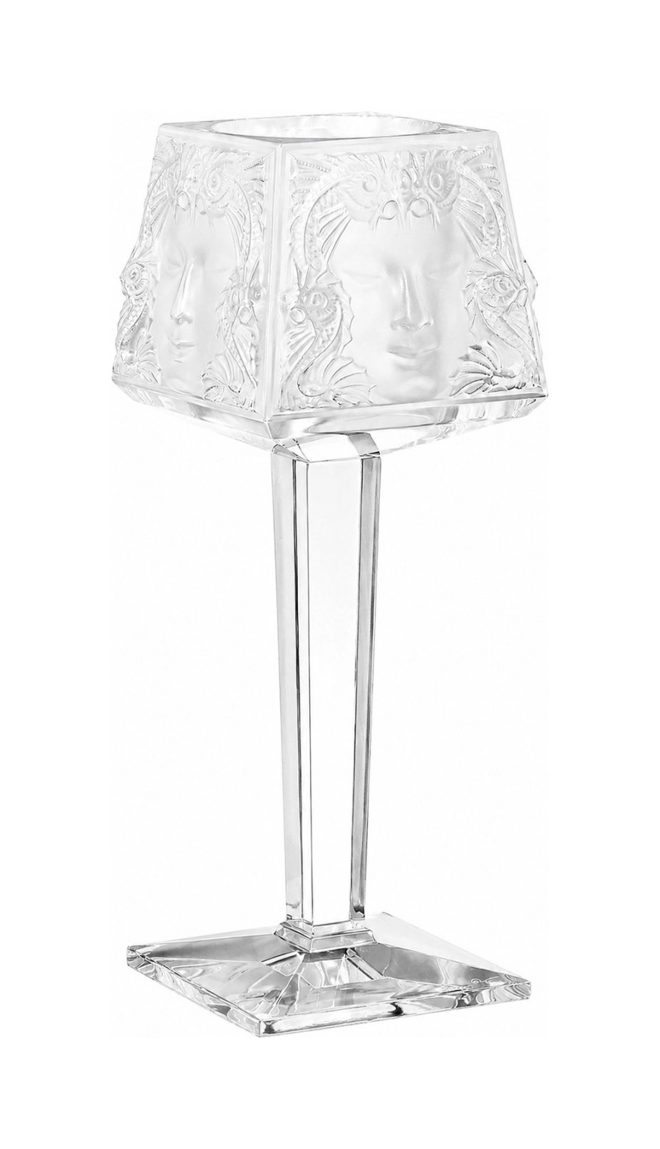 Подсвечник Masque De Femme 30 см прозрачный, хрусталь