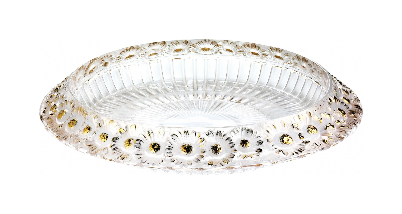 Чаша для фруктов Marguerites 36 см позолота, хрусталь Lalique 10205300
