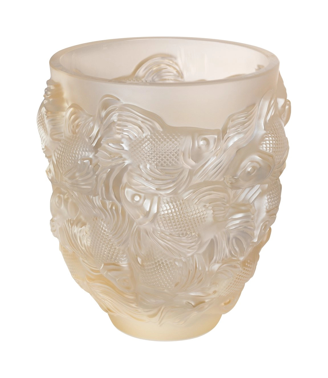 Ваза Rosetail 21 см золотистая, хрусталь