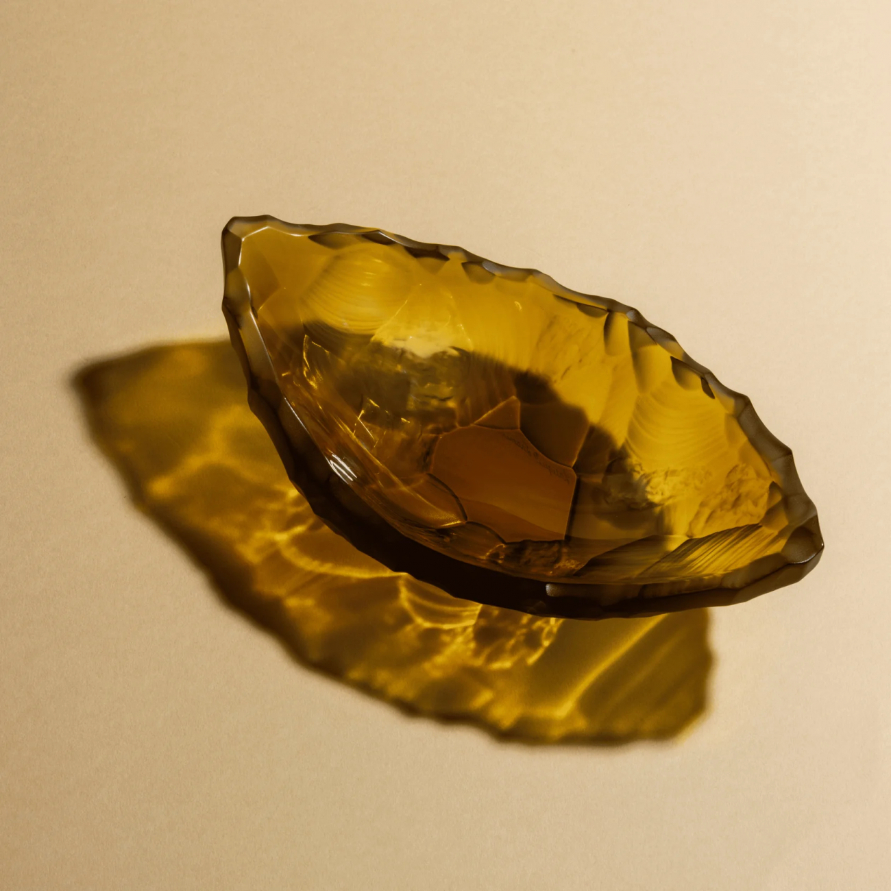 Блюдо для фруктов Silex 22х12 см янтарное, хрусталь Lalique 10847400