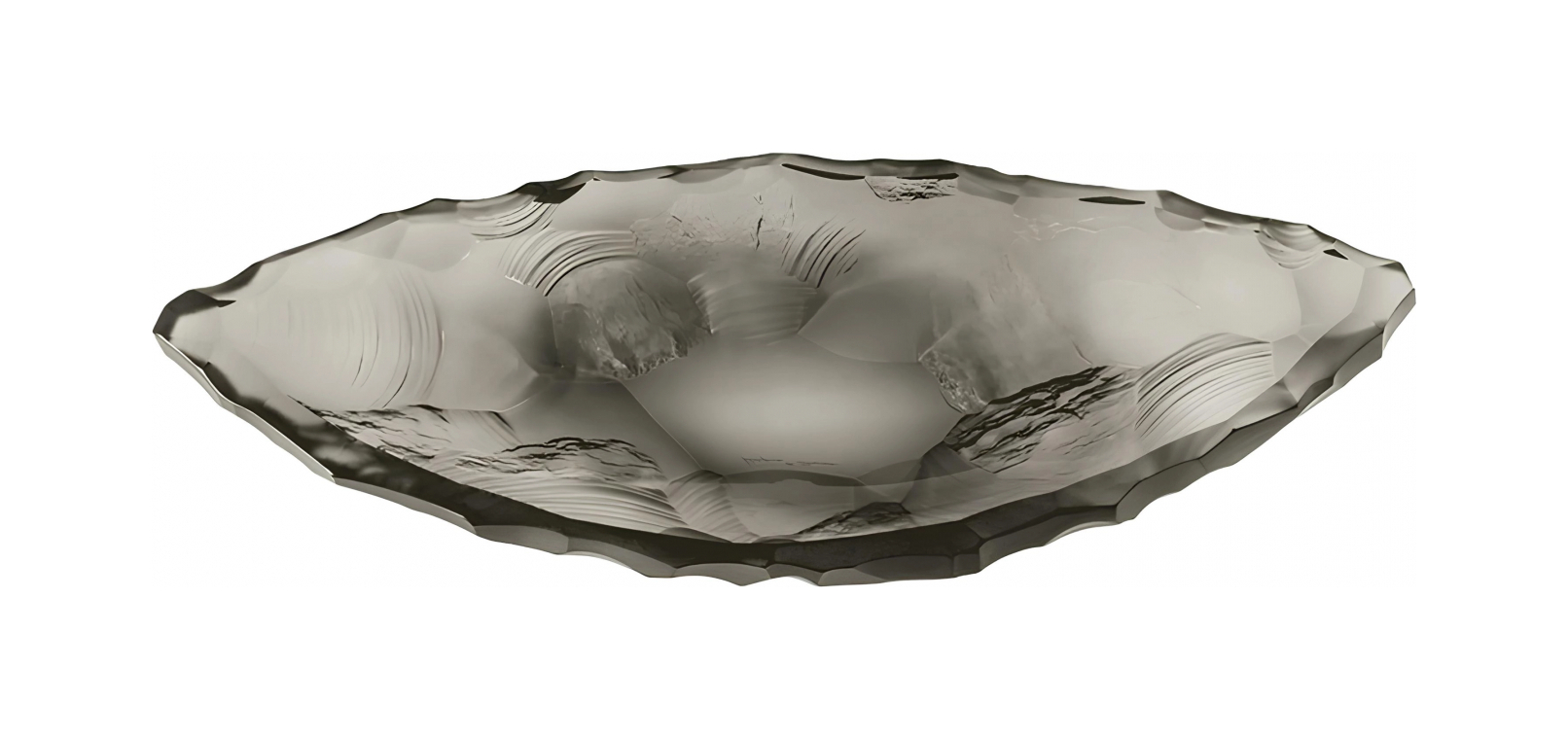 Блюдо для фруктов Silex 45.8х19.5 см серое, хрусталь