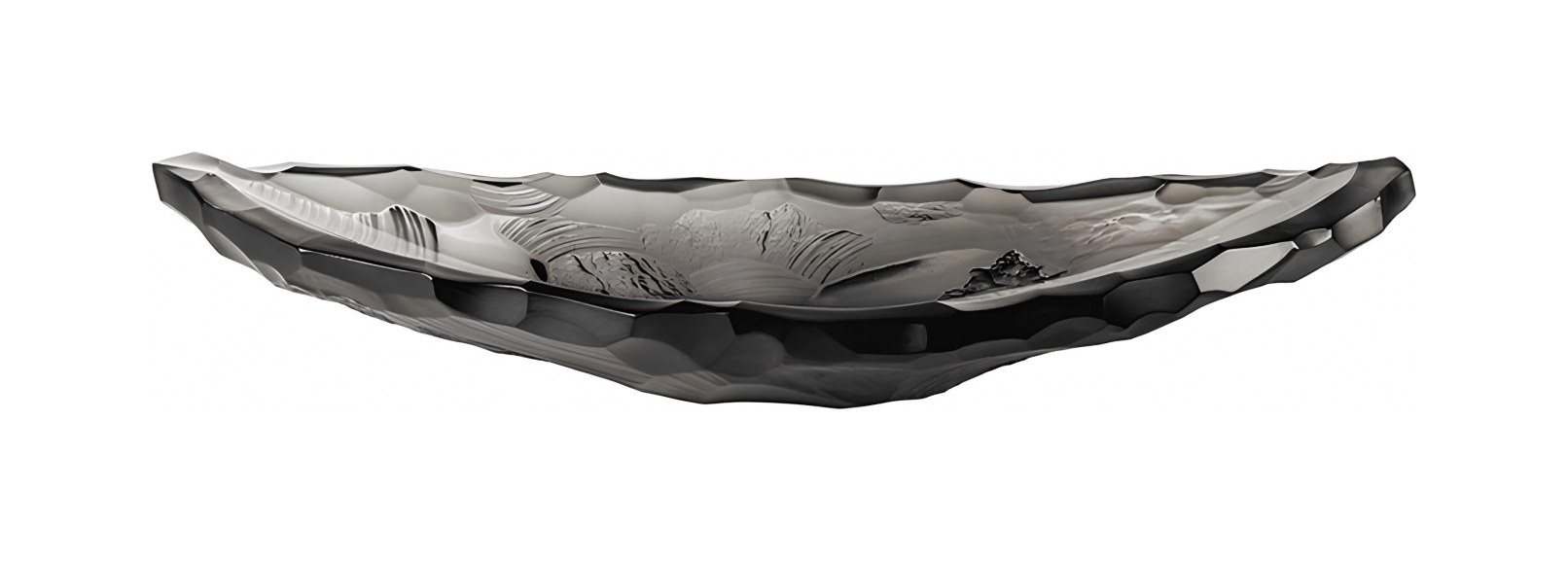 Блюдо для фруктов Silex 45.8х19.5 см серое, хрусталь Lalique 10847800