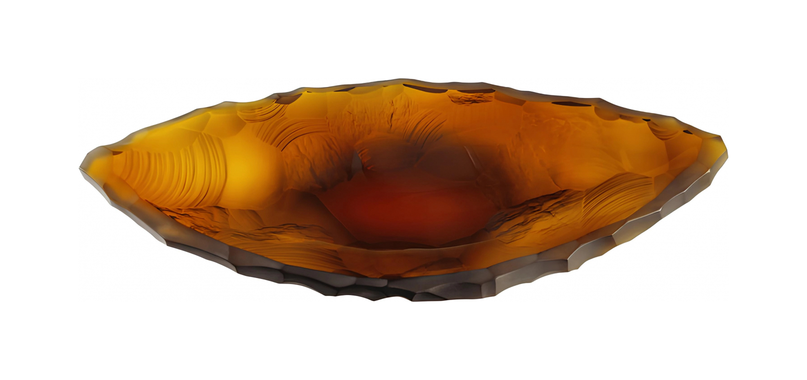 Блюдо для фруктов Silex 45.8х19.5 см янтарное, хрусталь