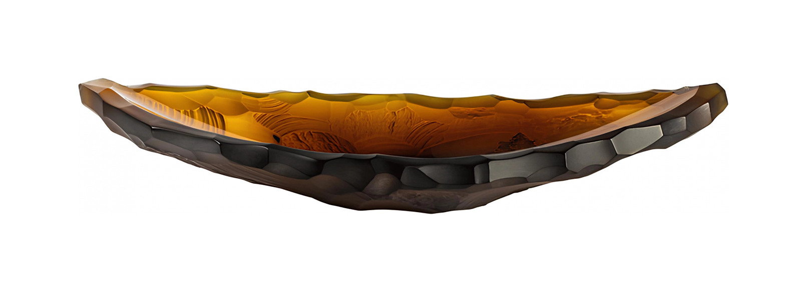 Блюдо для фруктов Silex 45.8х19.5 см янтарное, хрусталь Lalique 10847700