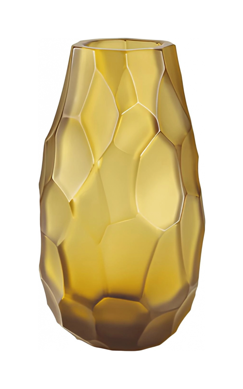 Ваза для цветов Silex 14 см жёлтая, хрусталь