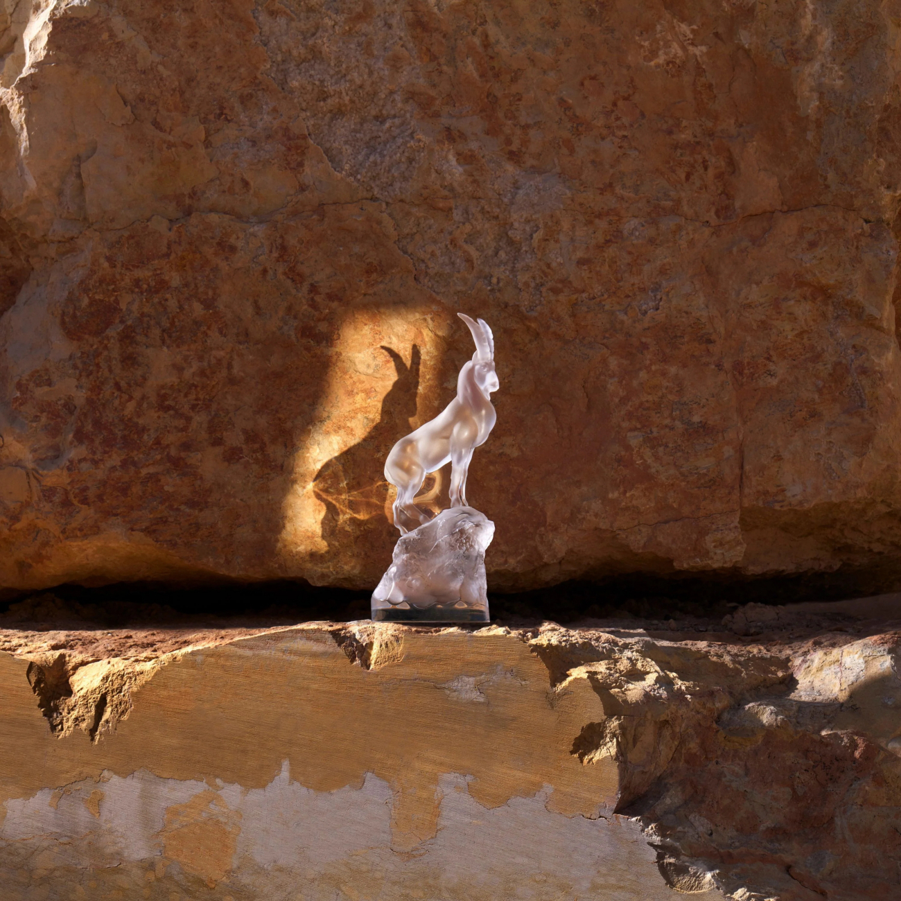 Статуэтка Ibex Козерог 33.5 см прозрачный, хрусталь Lalique 10829300