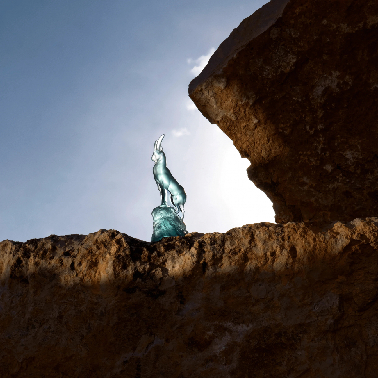 Статуэтка Ibex 33.5 см бирюзовая, хрусталь – 2