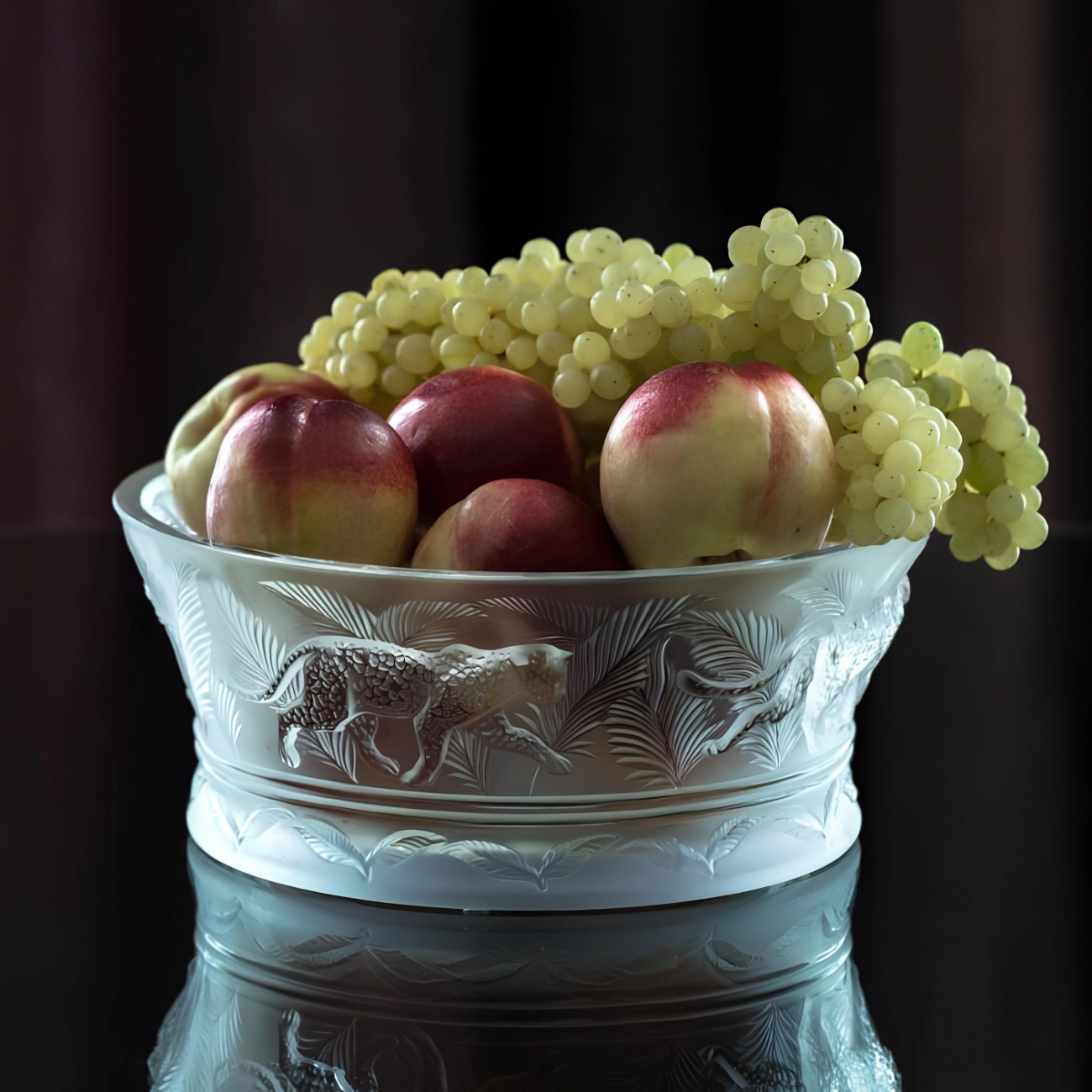 Ваза для фруктов Jungle 25 см прозрачная, хрусталь – 2