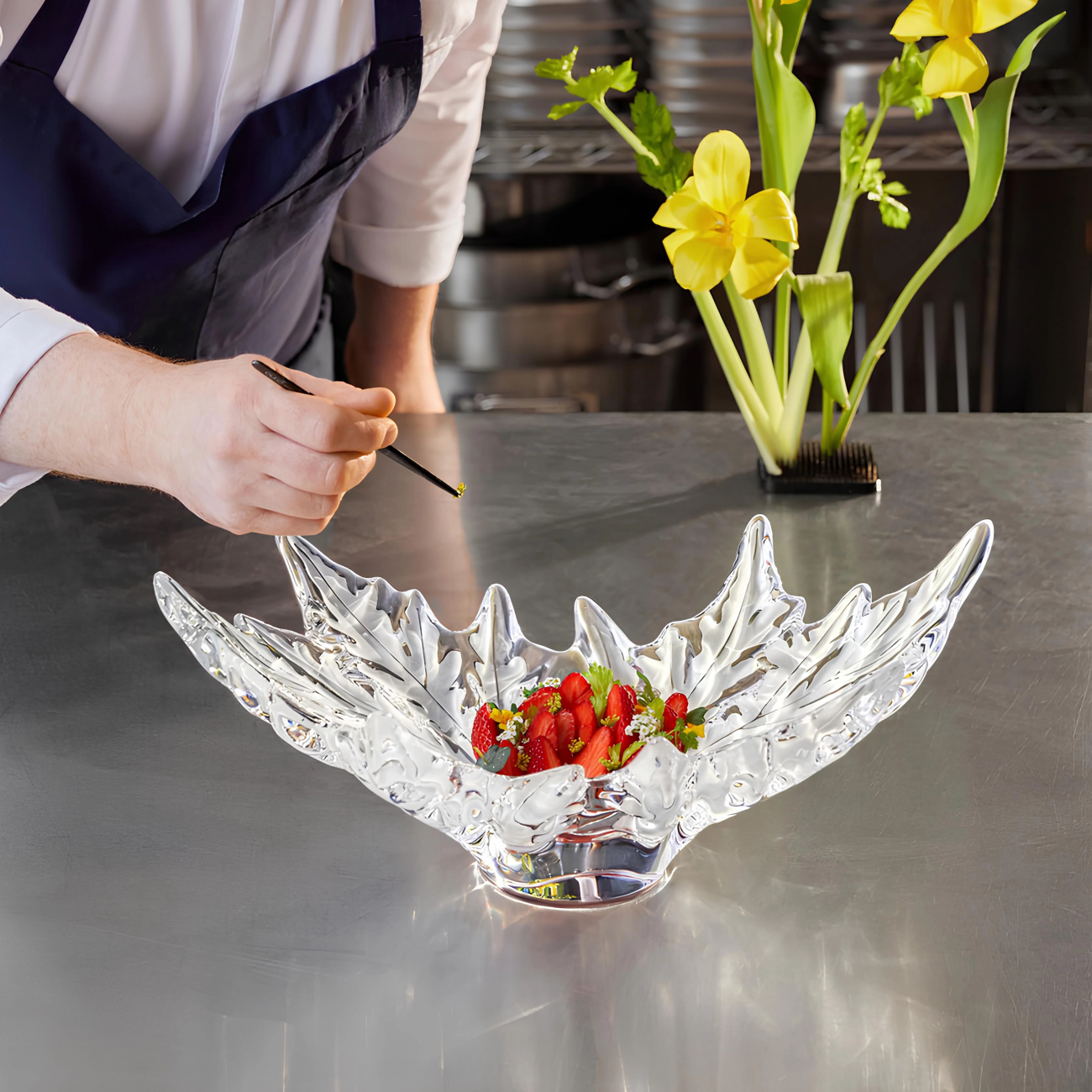 Ваза для фруктов Champs‑Elysées MS прозрачная, хрусталь Lalique 1121600