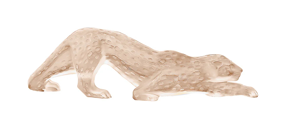 Статуэтка Zeila Пантера 36.5х7.5 см золотистая, хрусталь