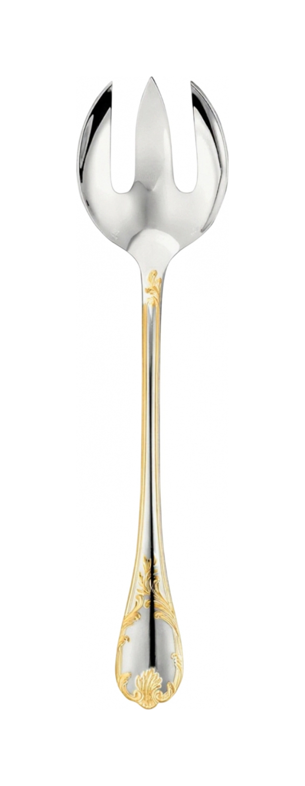 Вилка сервировочная MARLY 24.5 см серебро, позолота