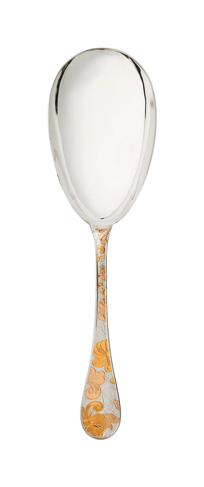 Половник сервировочный JARDIN D'EDEN 25.2 см посеребрение, розовая и желтая позолота