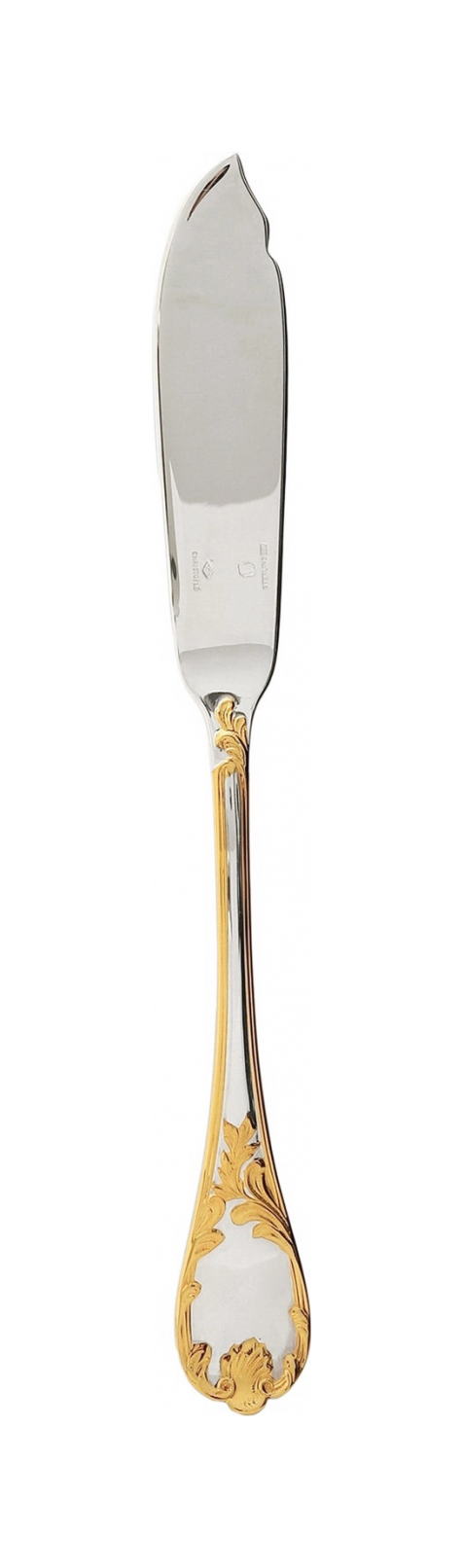 Нож для рыбы MARLY 19.7 см серебро, позолота