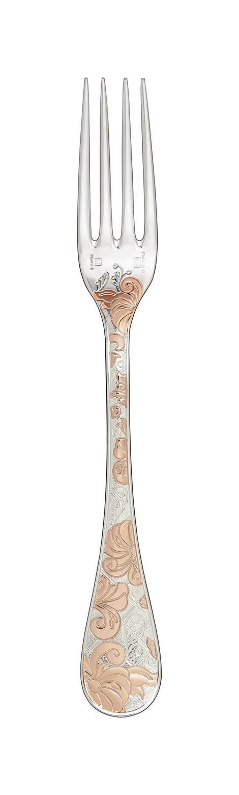 Вилка столовая JARDIN D`EDEN 21 см серебро, розовое золото