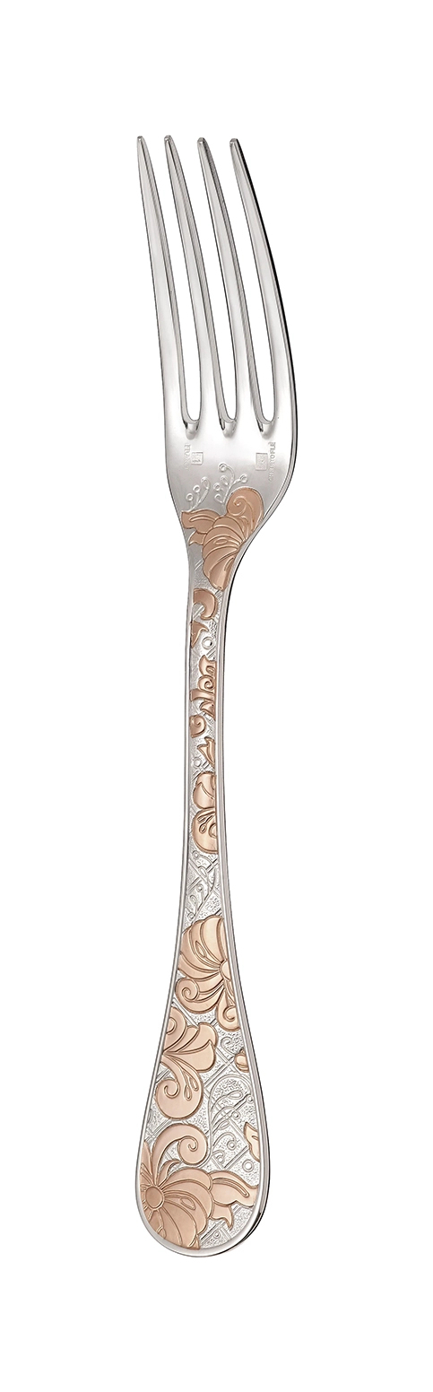 Вилка столовая JARDIN D`EDEN 21 см серебро, розовое золото Christofle 00454003
