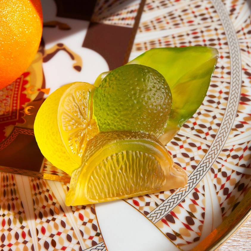 Скульптура CITRUS Лимоны 11 см хрусталь Daum 05846