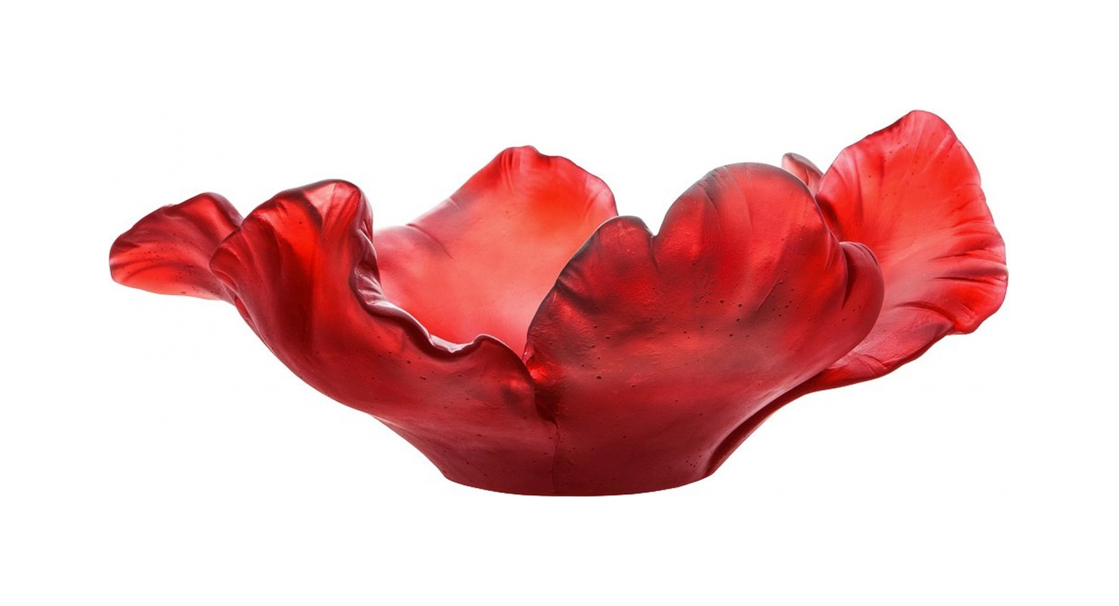Ваза для фруктов TULIPE 30 см хрусталь красная