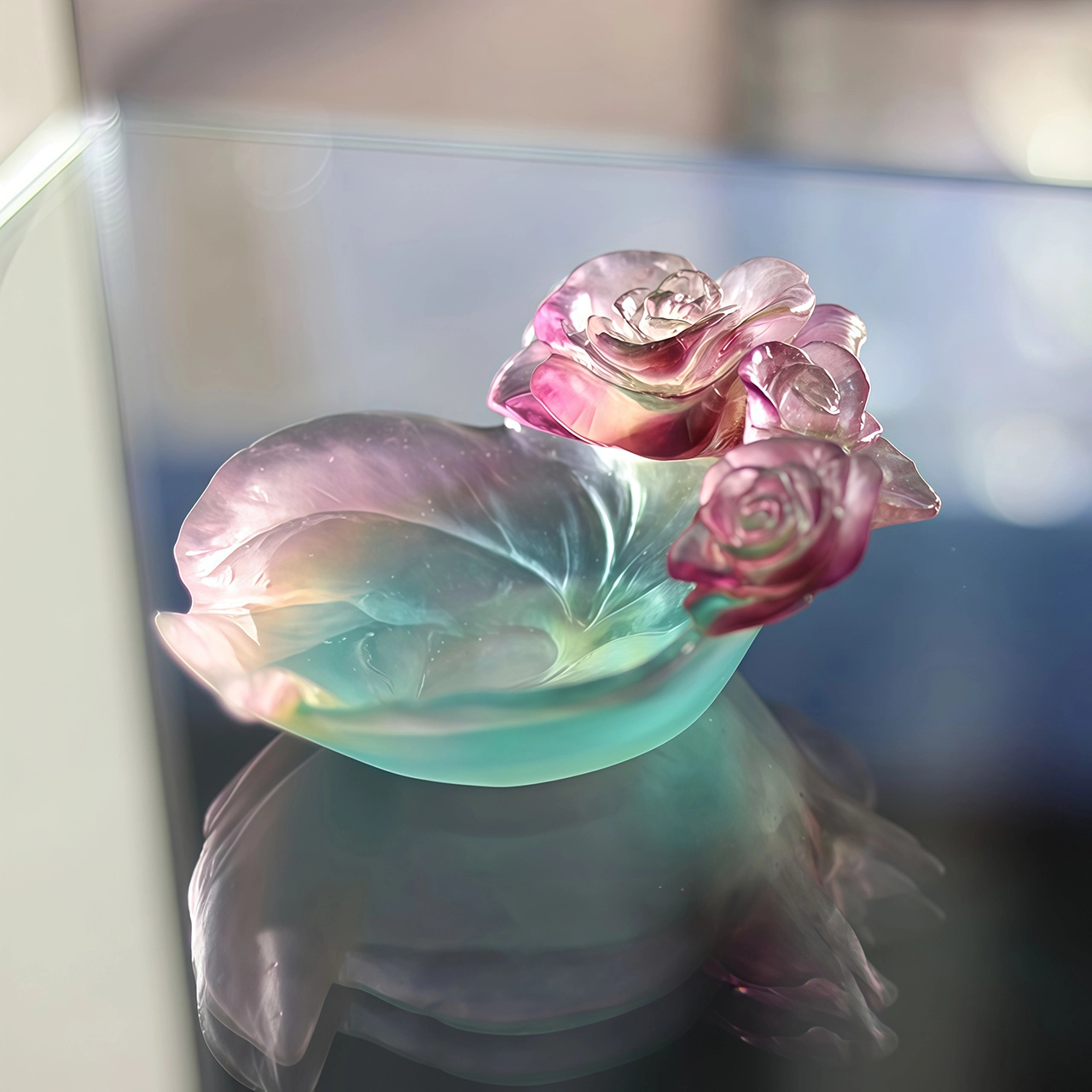 Мелочница ROSE PASSION хрусталь зеленая – 2
