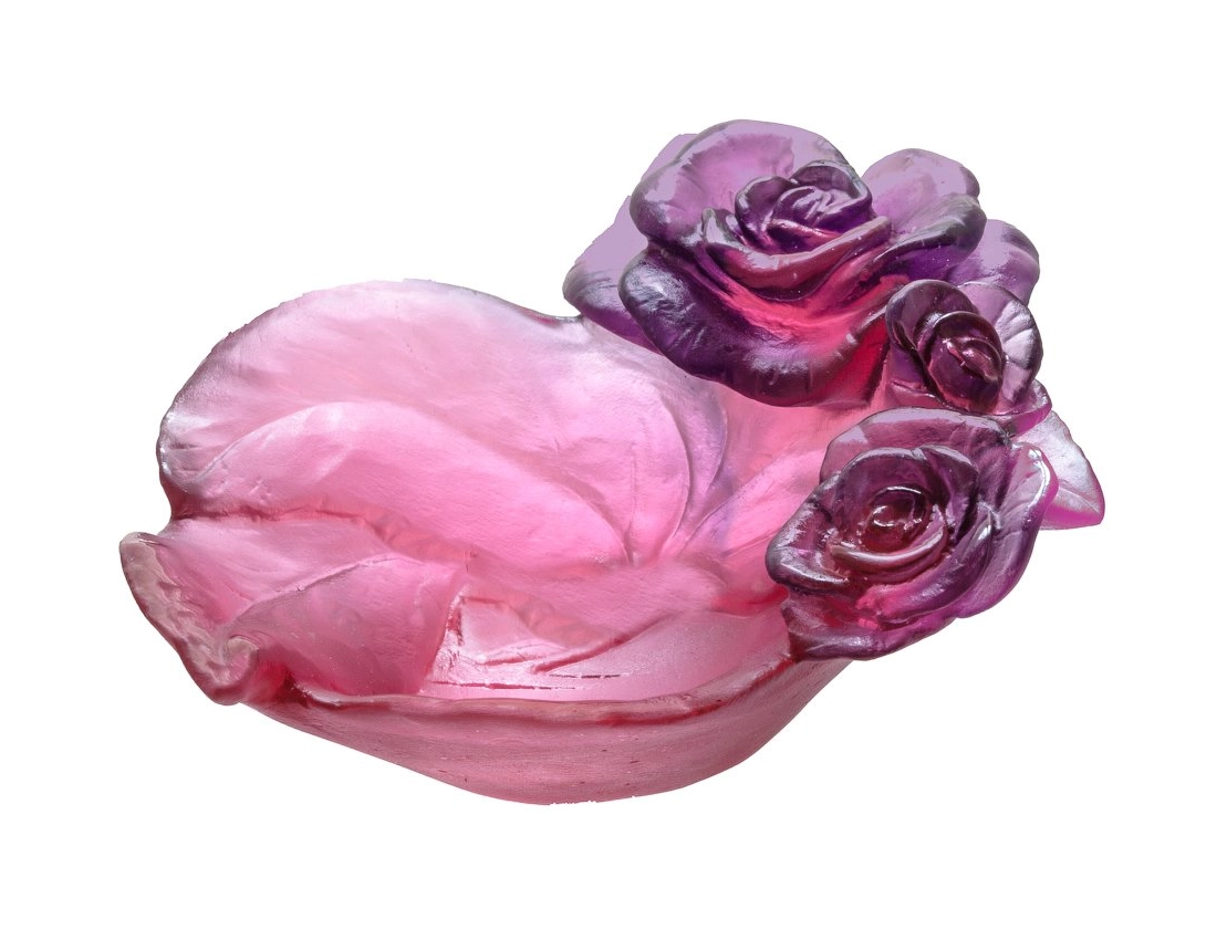 Мелочница ROSE PASSION хрусталь розовая
