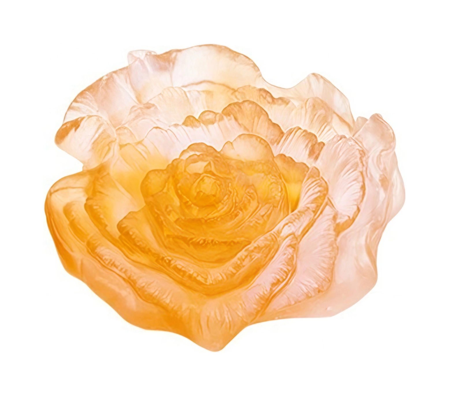Декоративный цветок ROSE ROYALE 13 см хрусталь оранжевый
