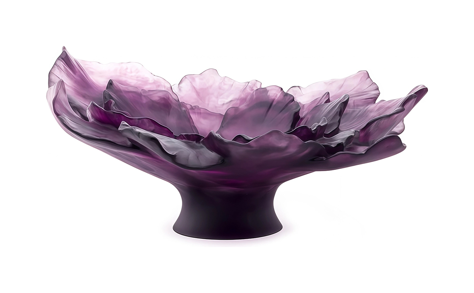 Ваза для фруктов Daum CAMELIA 38 см хрусталь фиолетовая