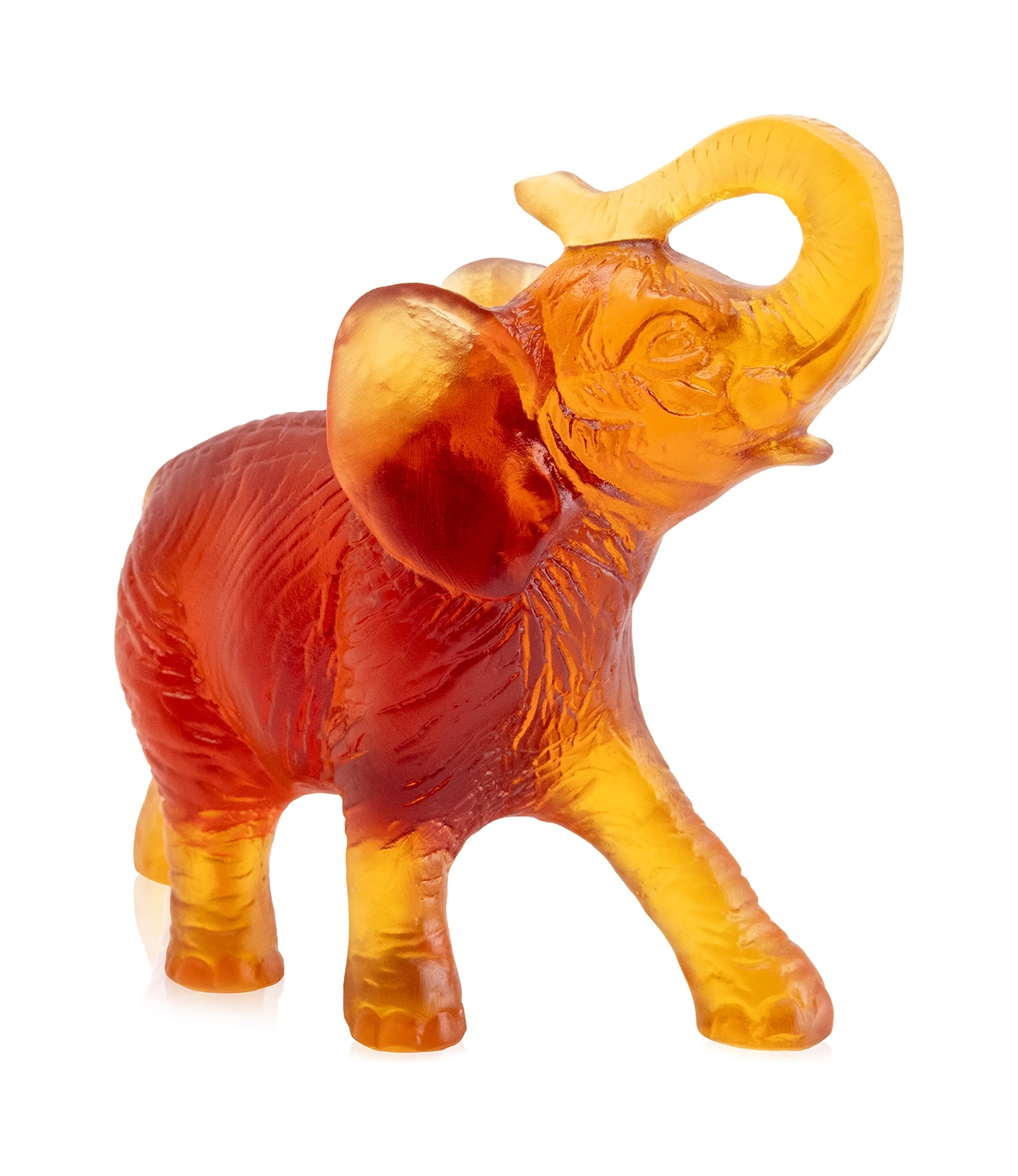 Скульптура ELEPHANT Слон 9.5 см хрусталь янтарный – 2