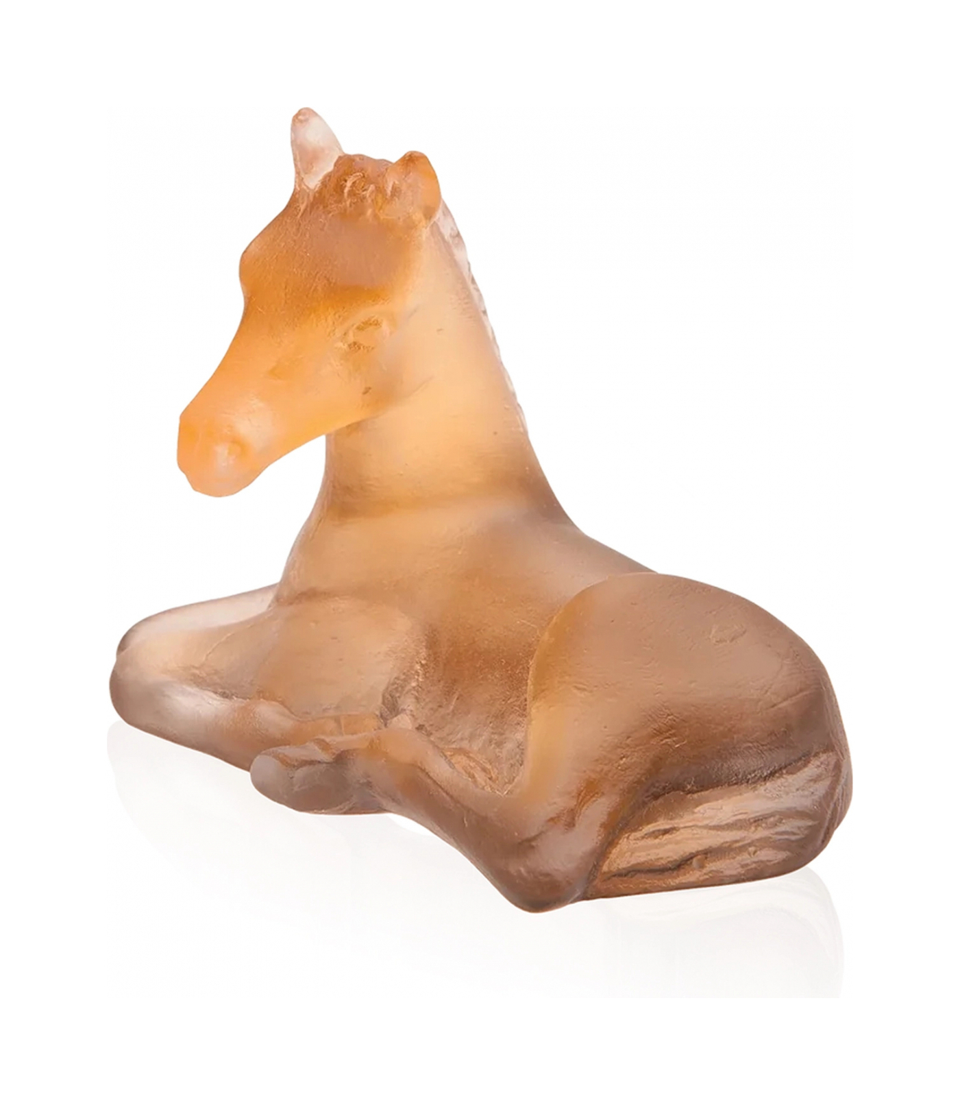 Скульптура Лошадка 4.4 см хрусталь янтарная