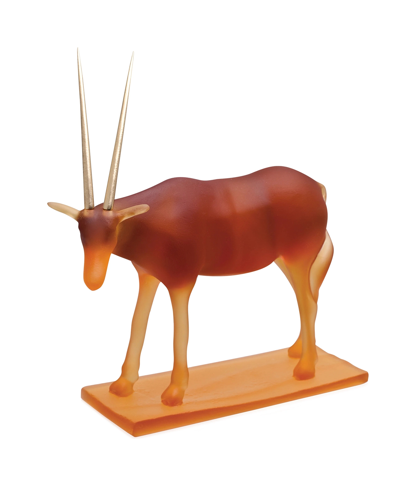 Скульптура ORYX 20 см хрусталь янтарная